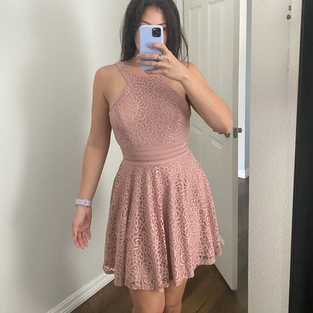 fitted flare dress